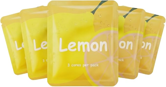 Natural Smokeless Vaporless Flavored Inhaler Travel Friendly & Portable Pen | Natural Flavored Air Puffer to Quit Bad Habits & Breathe Free Flavor Pack of 5 Lemon