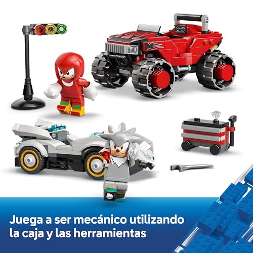 Regalo Gamer para Niños de 8 Años LEGO Sonic Coche de Silver y Knuckles 3
