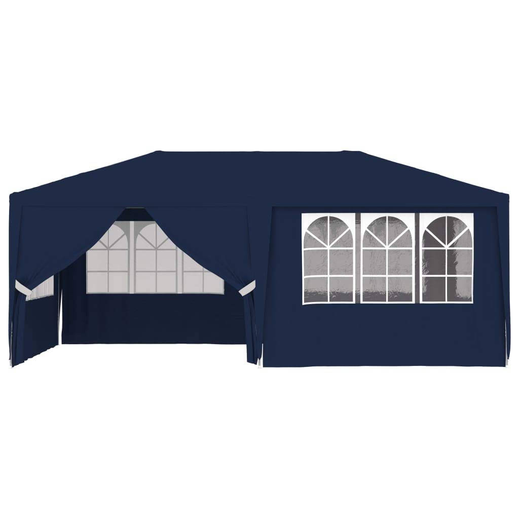 Chusui Gazebo, Gazebo Professionale, Gazebo da Giardino, Gazebo Impermeabile, Gazebo Professionale con Pareti 4x6 m Blu 90 g/m²