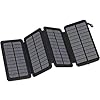 Solar-Charger-25000mAh-FEELLE-Solar-Power-Bank-with-Dual-21A-USB-Output-Portable-External-Battery-Charger-for-Smart-Phone-Tablet-and-More FEELLE Solar Charger Power Bank - 25000mAh Portable Phone Charger 3A Fast Charging External Battery Pack with 4 Solar Panels for Phone Outdoor Camping Orange