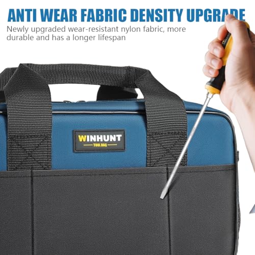 Image of Serplex Portable Tool Bag, Oxford Cloth Electrician Organizer with Zipper, Durable Travel Tool Storage Pouch for Maintenance, Repair, and DIY Accessories