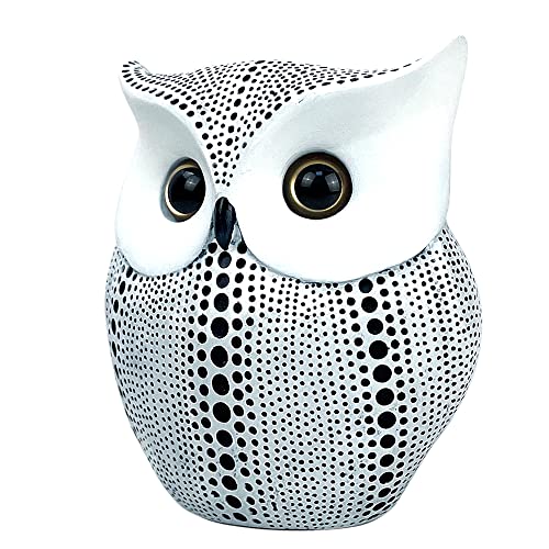 ODIWEN Décoration de Hibou, Hiboux en résine, Hibou Figurine Statue Cadeau Créatif, Hibou de décoration de Jardin, Hibou Statue Décor, Chouette Figure décorative, Sculpture Animale en Résine