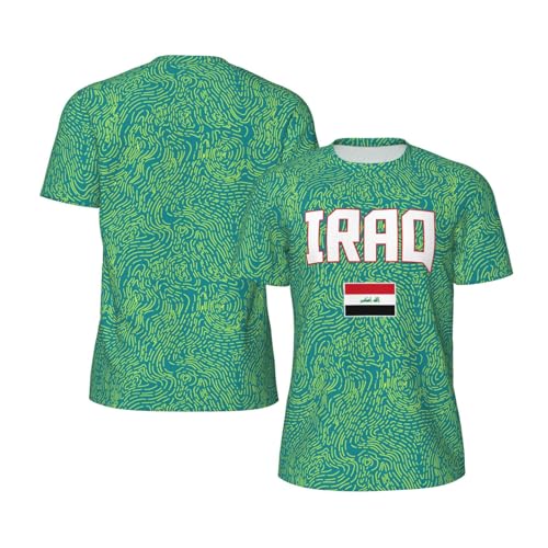 DABOYOZHZH Iraq Flag Cool Iraqans (146) Sports Jersey Mesh T-Shirt 3D Print for Running Cycling Soccer Tennis Fitness Climbing Shirts