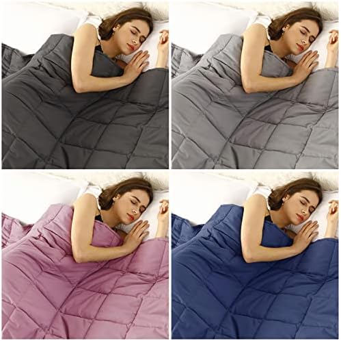 Beldora Luxury Weighted Blanket Anti-Allergy Anti-Bacterial Help Anxiety Autism Depression Stress Insomnia Mental Health Aid Sleep Therapy Adults, Kids, (Charcoal Grey, Large 150x200cm (6.8kg) 15lb)
