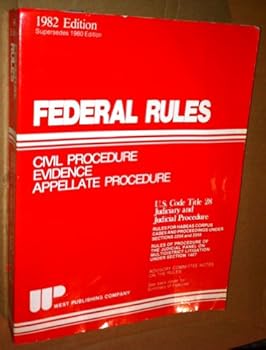 Paperback FEDERAL RULES Civil Procedure, Evidence, Appellate Procedure Book
