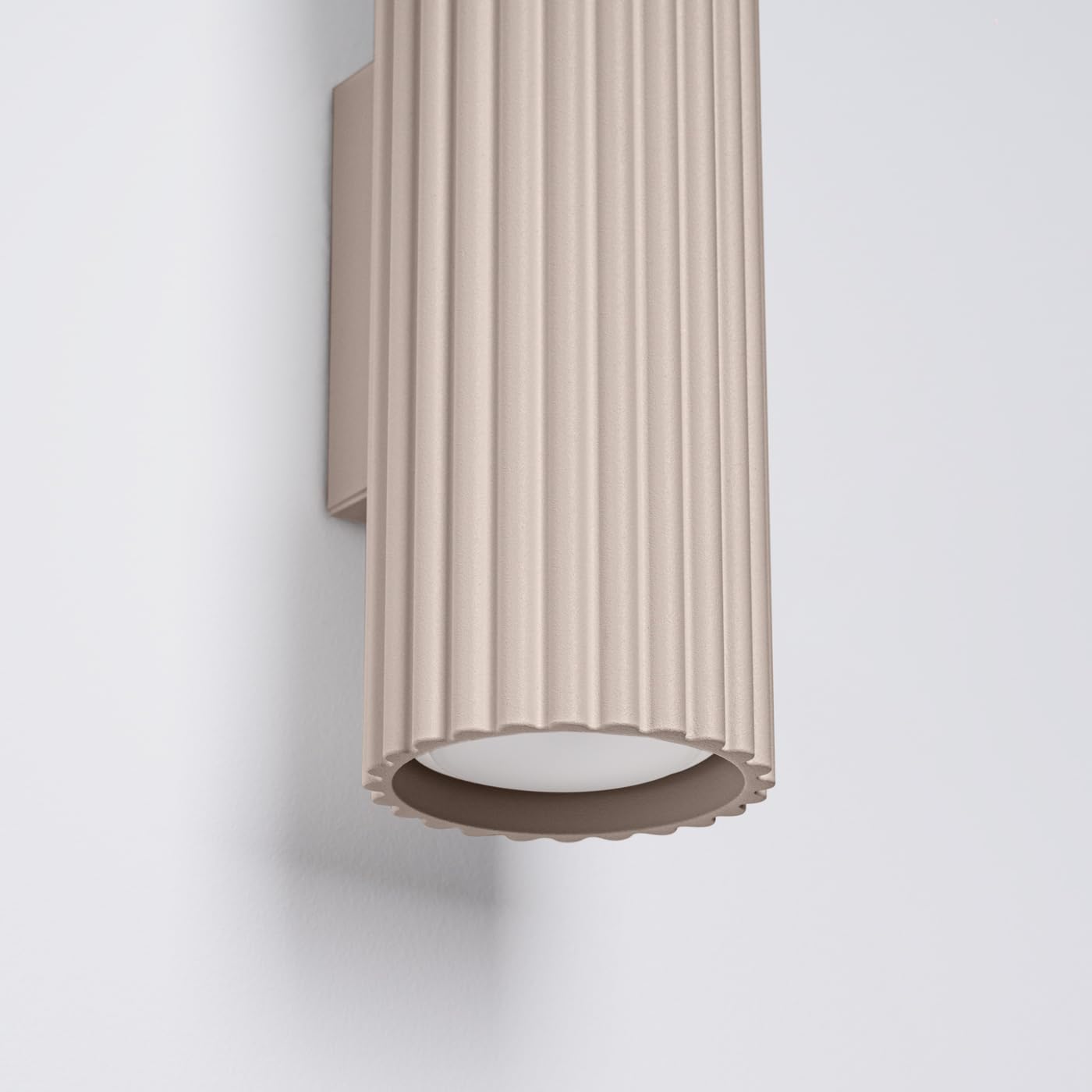 SOLLUX lighting Wandleuchte Innen - Wandlampe Aluminium - 1 Flammig - LED Lampe Glühbirne - Taupe Karbon