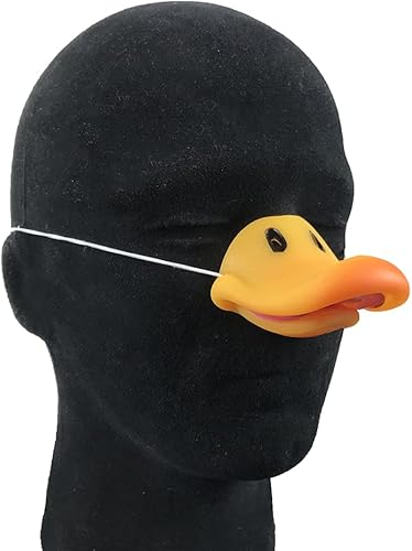 Vista 6 de NOVELTY GIANT WWW.NOVELTYGIANT.COM Duck Bill Beak Nose Máscara de plástico suave para disfraz de color amarillo