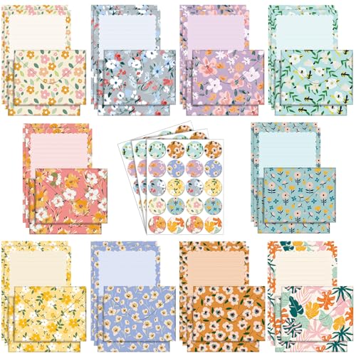 Image of TaoBary 160 Pcs Kawaii Stationery Paper and Envelopes Set, 5.5 x 8.25''