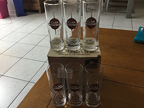 6 VERRES CLAN CAMPBELL EXPORT 22CL DE CHEZ TIGREBOCK.COM
