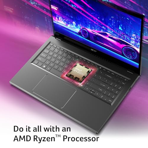 Image of Acer Aspire 15 Laptop | 15.6 inch FHD Display | AMD Ryzen 5 8640HS Hexa-Core Processor | AMD Radeon Graphics | 8GB DDR5 | 512GB Gen 4 SSD | Wi-Fi 6E | AI PC | Copilot Key | Backlit Keyboard | A15-41M-R8Y2
