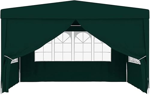 Miniatura 4 de Gecheer Tienda de campaña profesional para fiestas con paredes laterales de 13.1 x 13.1 pies, color verde, 0.3 ozft, cubierta para toldo de refugio,