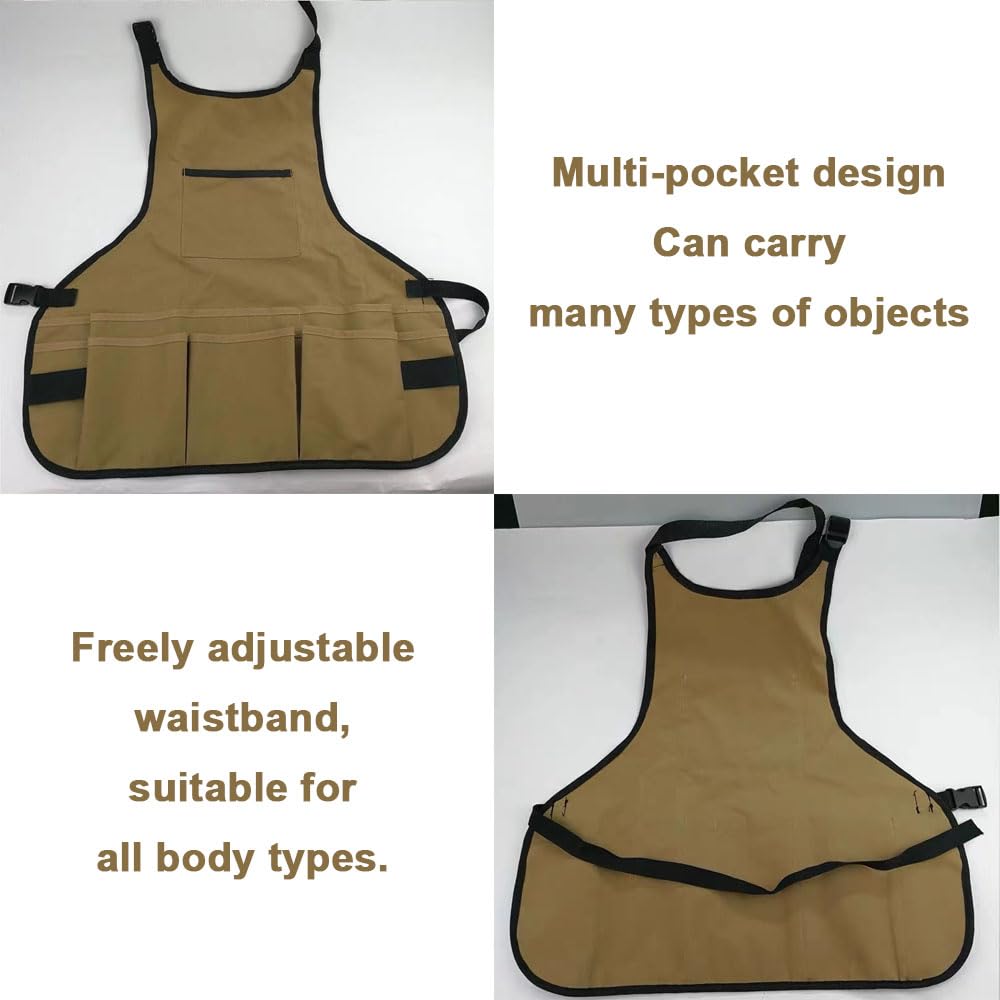 Oaygat Garden Tool Apron with Multiple Pockets, Waterproof Wear-Resistant Work Belt with Adjustable Strap - Image 4