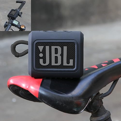 Miniatura 5 de Hermitshell Funda rígida de viaje para altavoz Bluetooth portátil JBL Go 3  Go 4 (carbón, funda de silicona)