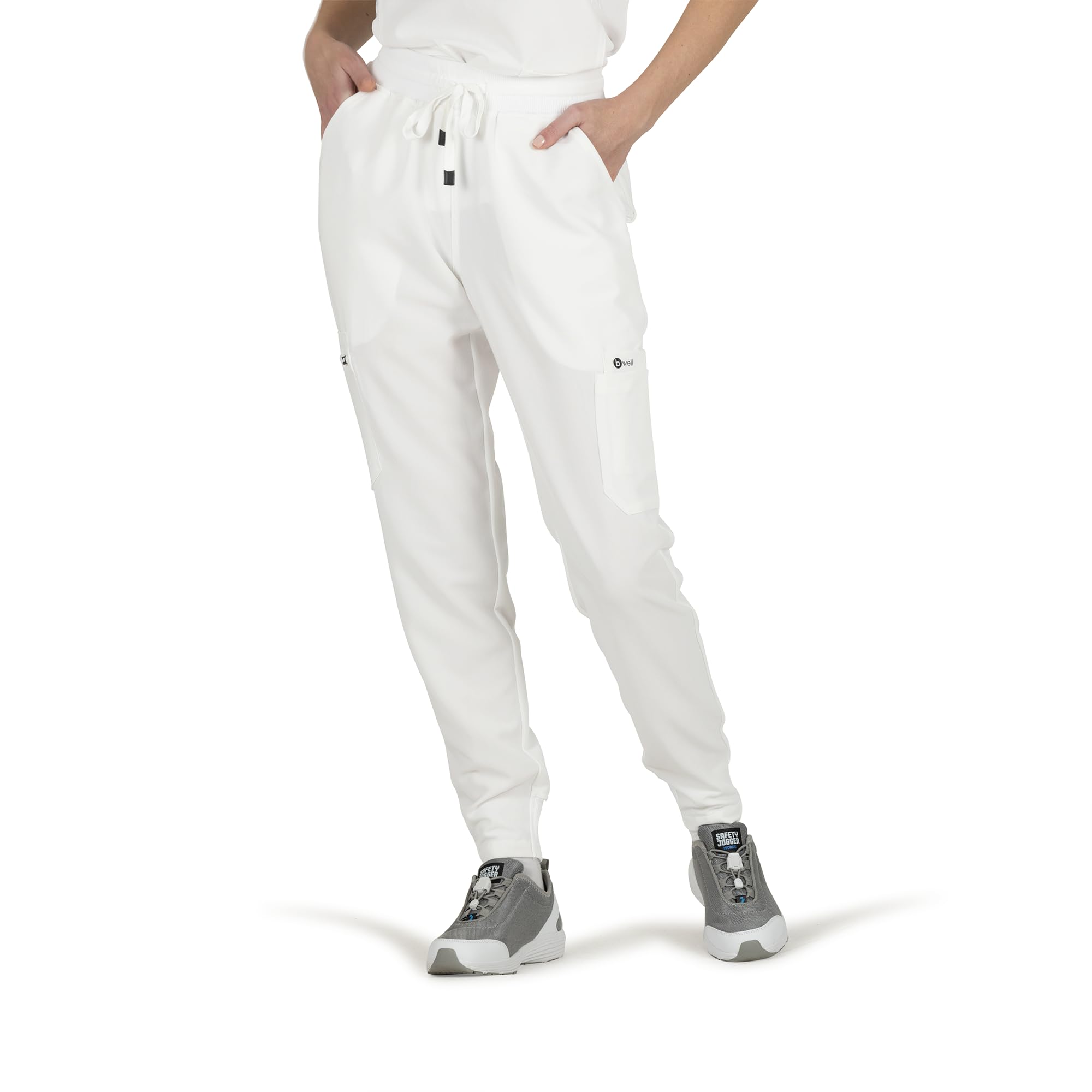 B-well Mauri Medizinische Schlupfhose Half-Jogger 7 Taschen mit elastischem Bund und Gesäßtaschen Krankenhaus Uniformhose mit Elasthan