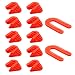 Biaungdo 50 Pcs Horseshoe Shim Tile Spacers, 1/8 Inch U Shape Tile Spacers Plastic Shims Structural Shims for Leveling, Red