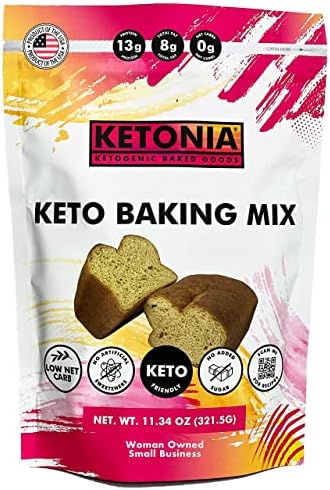 Keto Baking Mix (12 pack) - 0 Net Carbs - Free Recipe Support - Bread Machine Friendly - Made in the USA - Over 100 Free Keto Recipes & Video Tutorials - Woman Owned Small Business - Keto Bread Fast