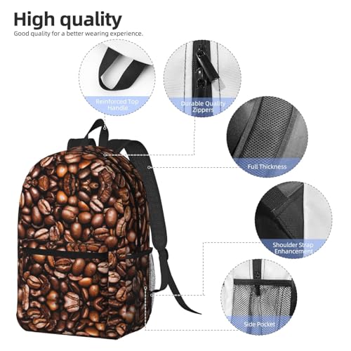 Sac à dos grains de café EdWal sac d'école léger noir taille unique poche