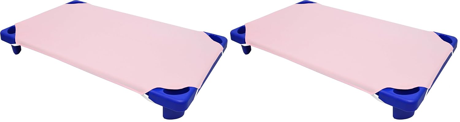 American Baby Company Microfiber Toddler Size Daycare/Pre-School Cot Sheet, Pink, 23" x 40", for Girls (Pack of 2)