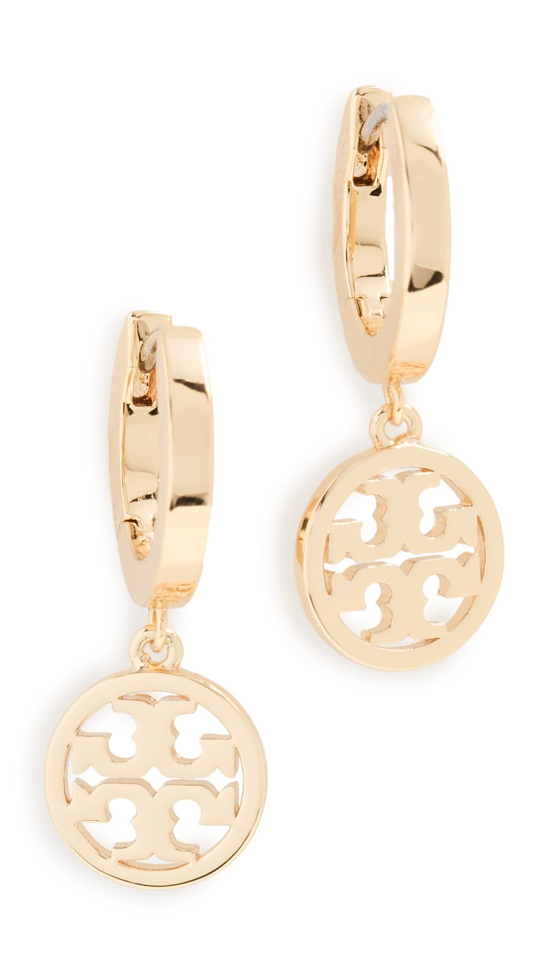 Tory Burch Womens Icon Huggie Hoop Earrings