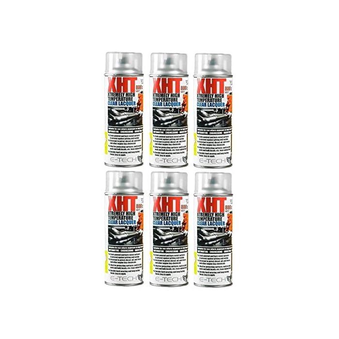 Buy 6 x ETech XHT Xtremely High Temperature ETech CLEAR LACQUER XHT