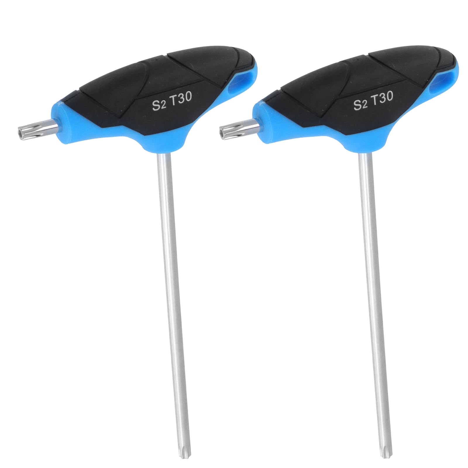 Antrader T30 Torx Screwdriver,S2 Steel Anti Tamper Proof Torx Key-2Pcs,Blue