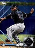 2020 Topps MLB Sticker #178 Jose Urena (Front) Miami Marlins/#85 Nicholas Castellanos Chicago Cubs (Back) Baseball Sticker