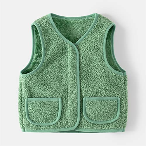 Kids Fleece Down Vest for Boys Girls Winter Warm Sleeveless Padded Jacket Stand Collar Quilted Waistcoat2