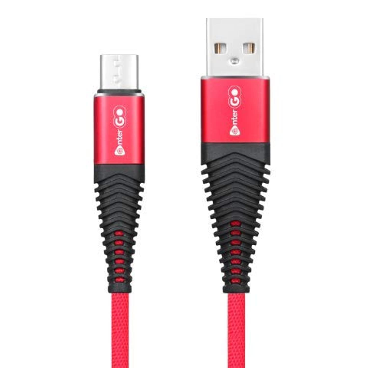 Enter Go - slay star c super strong braided long neck charge & sync cable/type c usb/ 2.1 charge & sync red