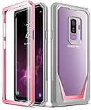 Galaxy S9 Plus Case, Poetic Guardian [Scratch Resistant Back] [360 Degree Protection] Full-Body Rugged Clear Hybrid Bumper Case with Built-in-Screen Protector for Samsung Galaxy S9 Plus Pink