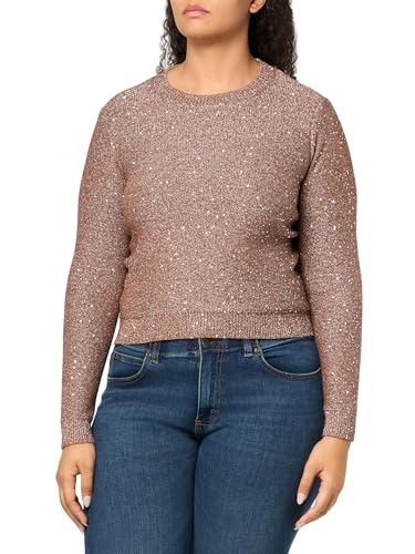 HUGO Women's Sequin Blend Cropped Sweater