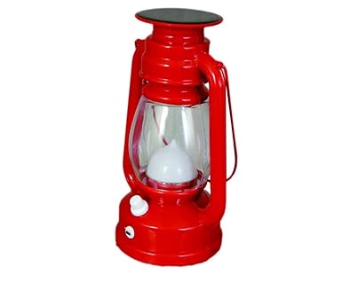 AHUJA INTERNATIONAL Plastic LED Rechargeable Light Lantern with USB Mobile Charging Portable, Red, Pack of 1