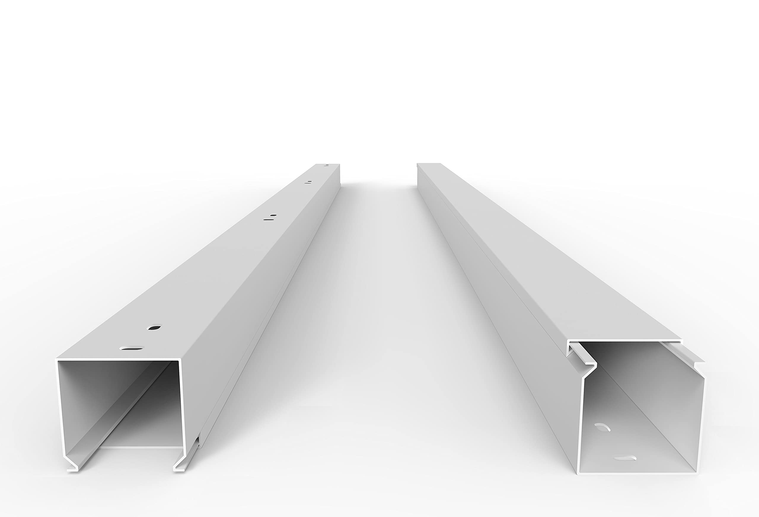 Goulotte de câble, 40x40 mm, 25 x 2 m (50 m), Blanc, à Visser - Made in Germany, Bureau, Atelier, Cuisine, intérieur et extérieur