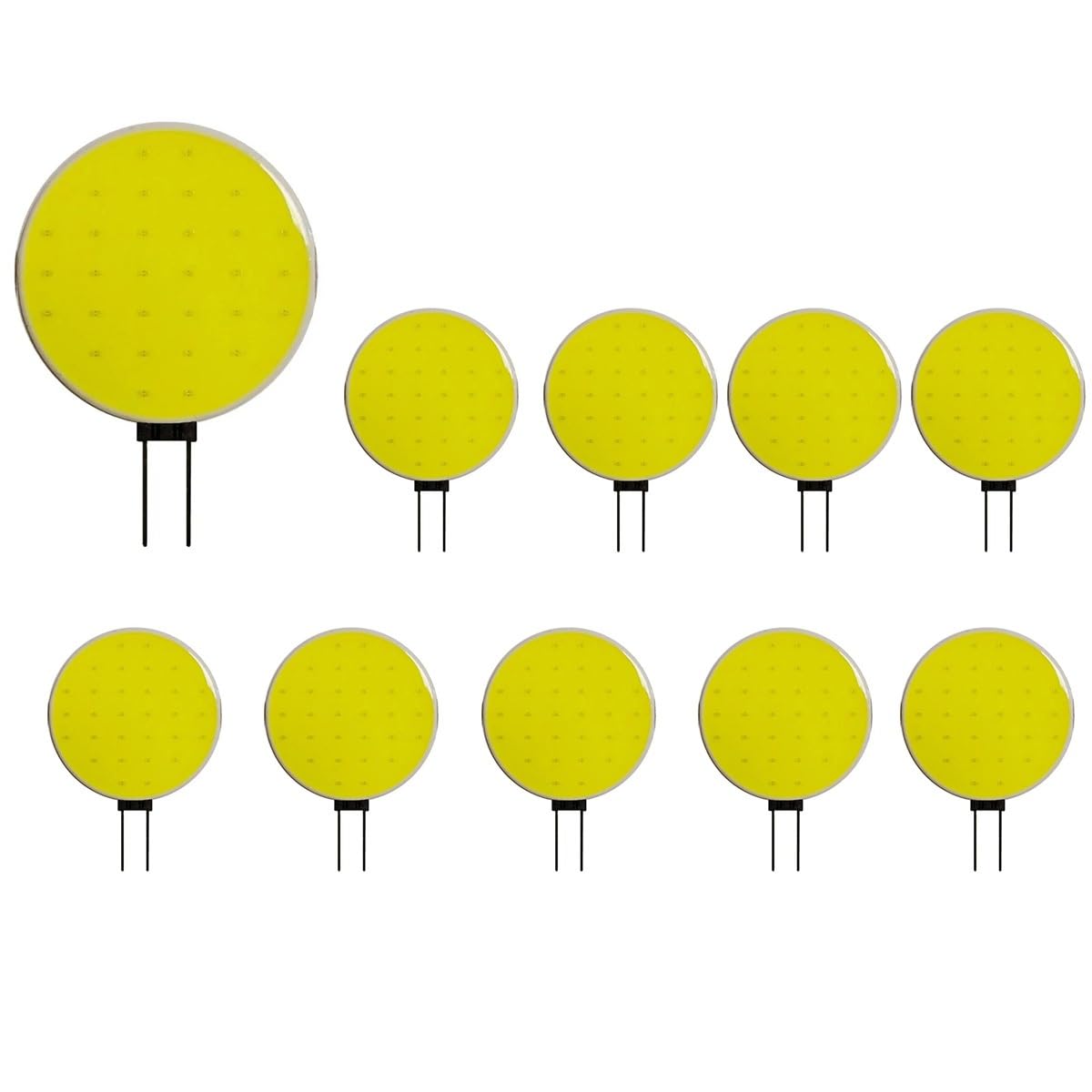 ADZJOY 5/10PCS G4 COB LED Lamp Chip Type Horizontal Insert Light Ultra Bright Cabinet Light 3W 5W DC12V Replace Halogen Bulb(White,10PCS 5W 30 beads) — image 1