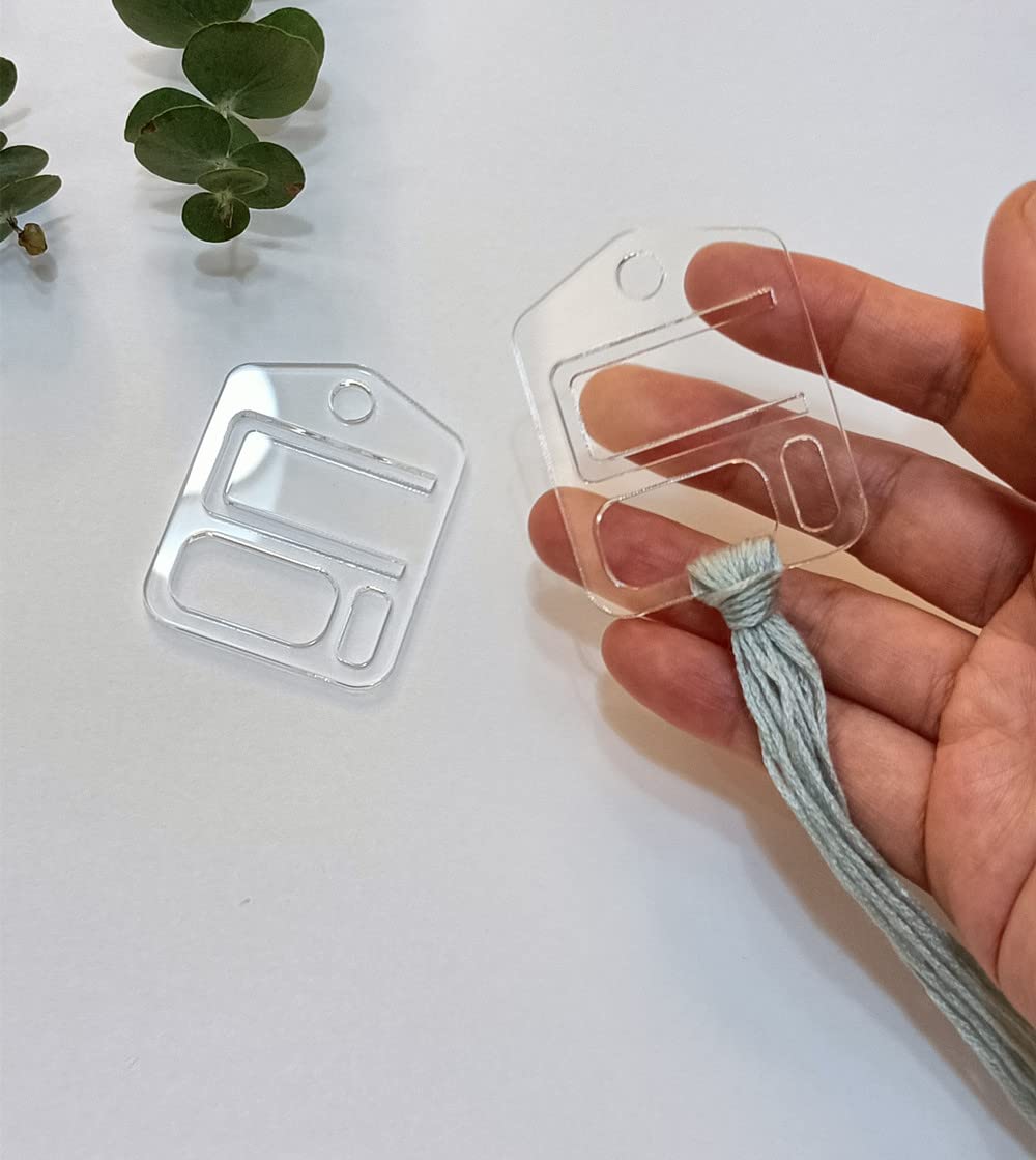 40pcs Acrylic Ultimate Floss Drop,PMMA Bobbin Drops,Clear Thread Bobbins for Cross Stitch,Embroidery and Tapestry Threads