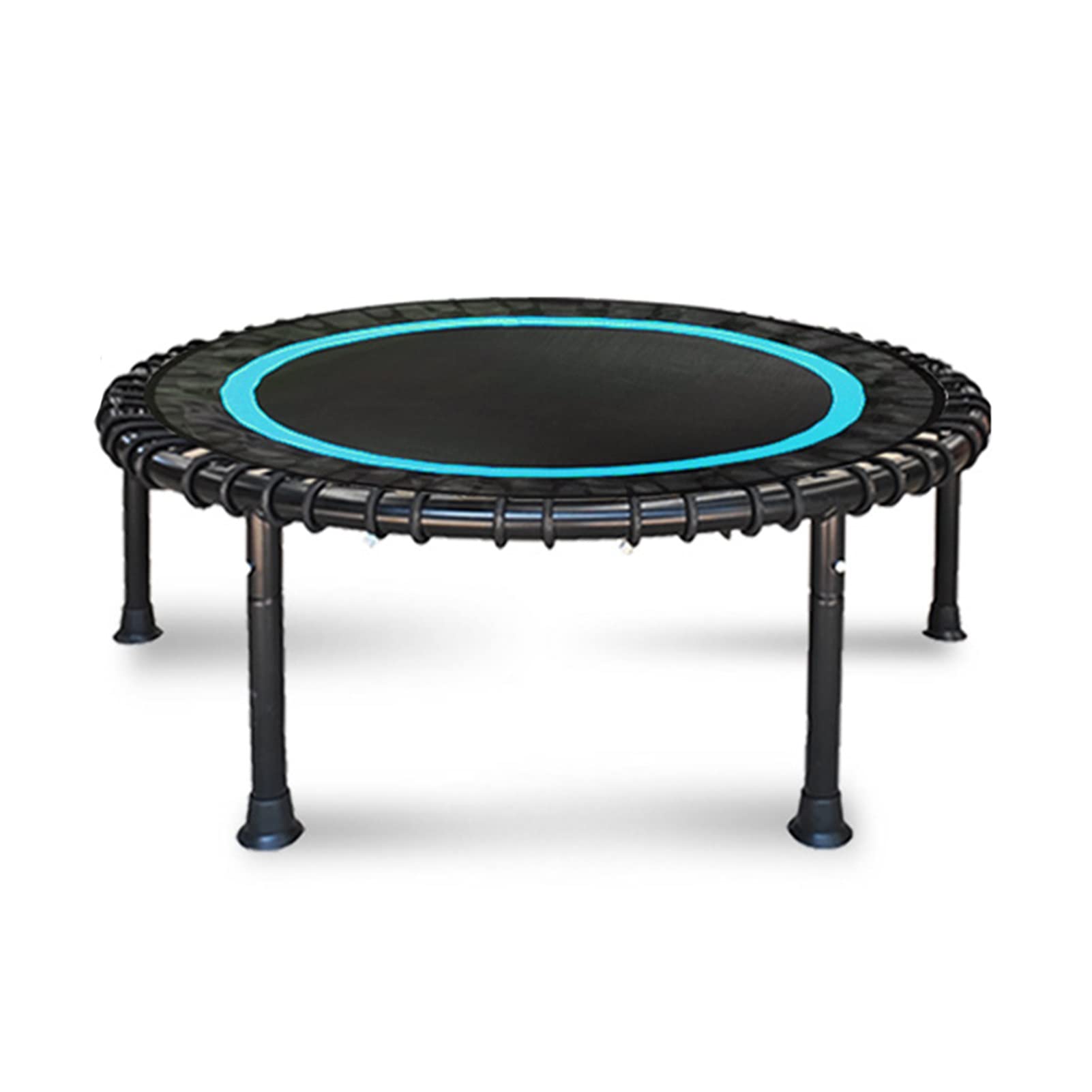 LKZL Trampolín de Fitness, Mini Trampolín Silencioso de 40", Salto de Reboteador de Puenting Entrenamiento con Entrenador de Cardio para Adultos, Carga Máxima 200 Kg (Color : Blue)