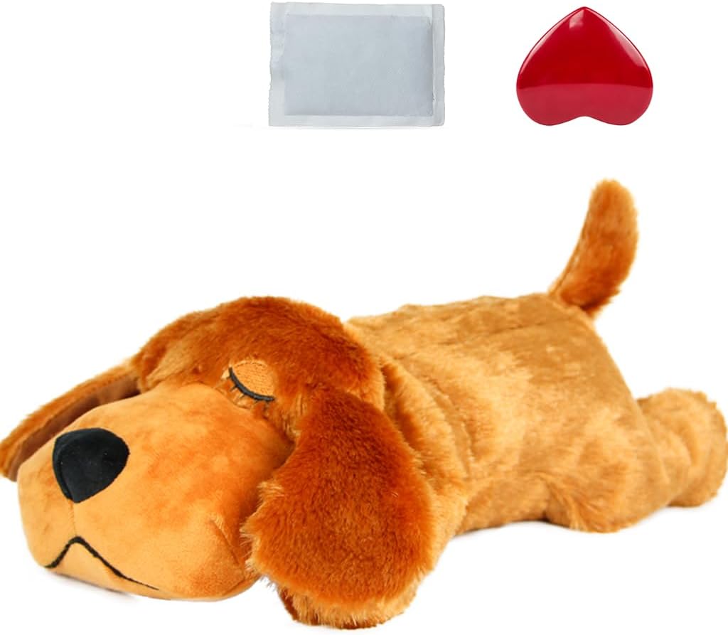 vocheer Puppy Heartbeat Toy, Dog Anxiety Relief Calming Aid Puppy Heartbeat Stuffed