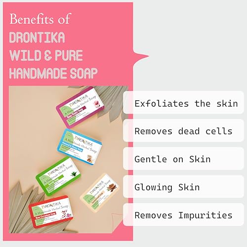 Image of Wild & Pure Handmade Assorted Bath Soap Saffron & Khus Glycerin Combo Of Fresh Bathing Bar (Pack Of 8) Each 125gm