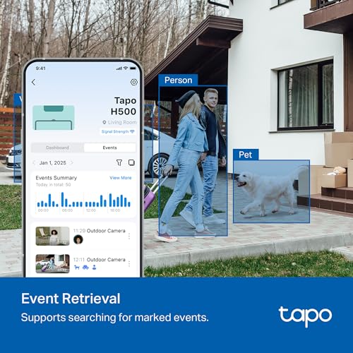 Image of Tapo CentralHub for Smart Home Devices - Connect up to 16 Tapo Cameras & 64 Sub-G Sensors, 16GB Built-in Storage + 2.5'' SATA Expandable Storage Option, Improves Camera AI Accuracy - H500