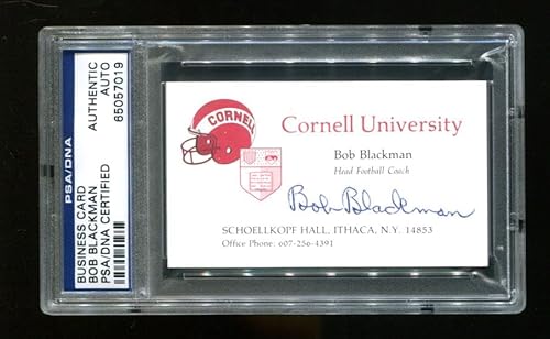 Bob man Signed Autographed Cornell Big Red Business Card PSA/DNA 65057019 - Autographed College Cards