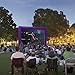 Talvania 33 Feet Inflatable Projector Screen for Outdoor and Indoor TV Movie Watching, Huge Screen, Blower, Tie Downs, Stakes, Sandbags, and Storage Bag, Quick Blow Up, Jumbo (33' Purple)