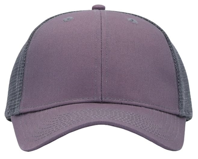Image of Mens Mesh Snapback Hat Fits One Size & XXL | Structured Adjustable Trucker Hats | Sturdy Outdoor Blank Baseball Cap