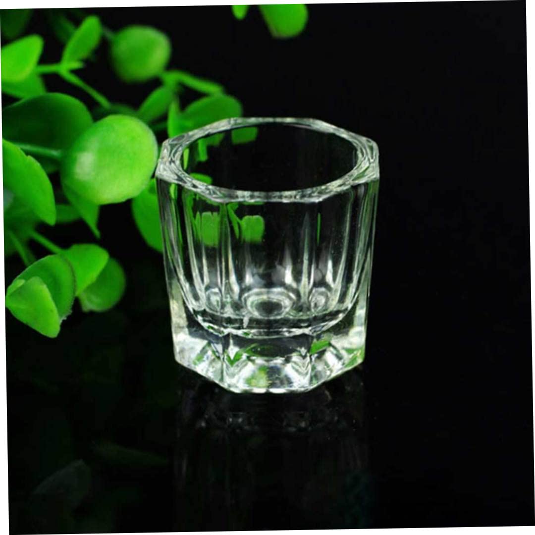 2 pezzi bicchieri per liquidi acrilici per unghie piatto per polvere bicchieri di di ricambio strumenti per vetreria lucidante (ottagonale) piatto per polvere dappen bicchieri di d