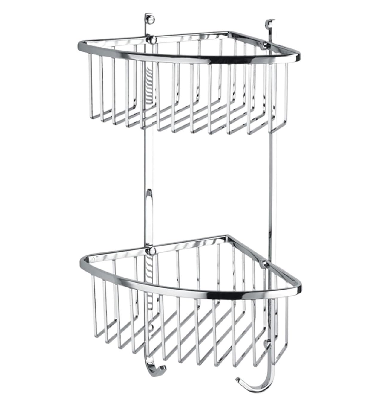 BIOMICE Shower Caddy Organizer Corner Shower Caddy Shelf Stainless Steel Shower Storage Rack with Hooks for Bathroom Kitchen