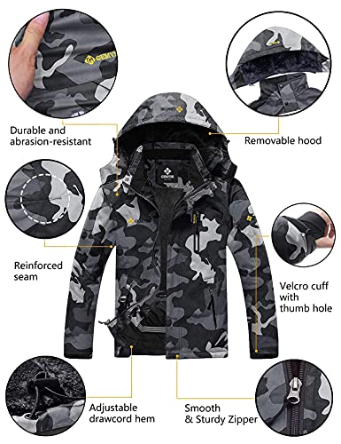 Gemyse Mountain Waterproof Ski Snow Jacket Winter Windproof Rain Jacket+Bibs (Large) #TOP7