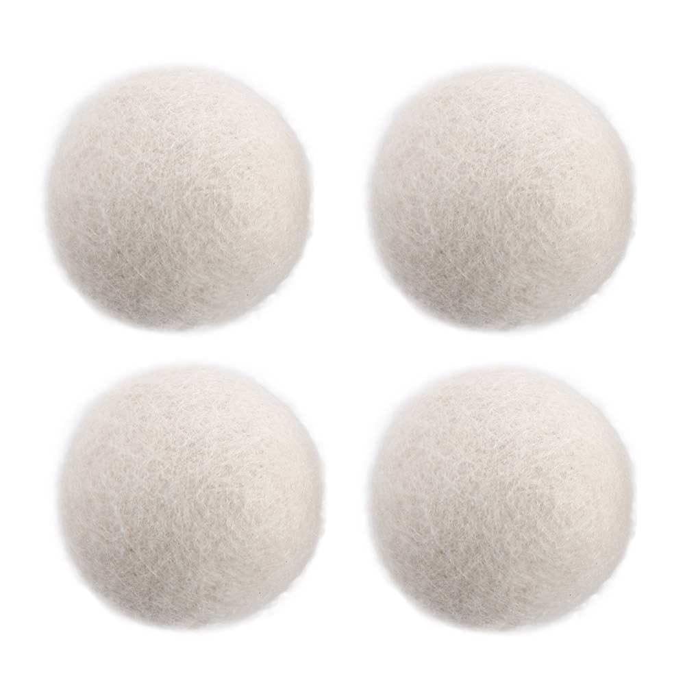 Natural Wool Dryer Balls 5cm (2/4/6 Pack) | Reusable Laundry Anti-Static Balls for Faster Drying,Fabric Softening, Reduce Wrinkles(4 pcs-no pattern)