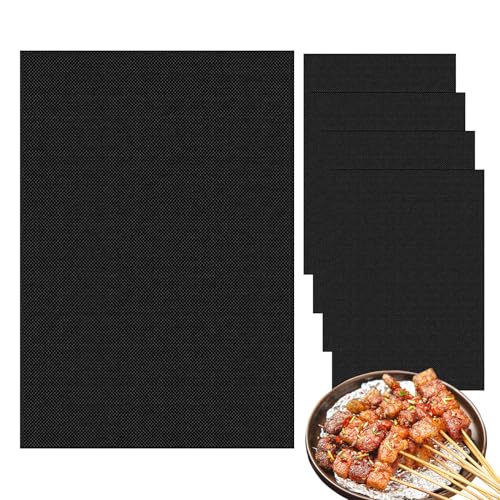 Alfombrillas reutilizables para parrilla, alfombrilla para parrilla al aire libre,Alfombrilla Antiadherente para | Almohadilla para parrilla de diseño de doble cara a prueba de aceite, alfombrilla par