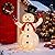 Outvita Outdoor Christmas Decorations 4ft Electric Snowman with Motor & 120 LED Lights, Lighted White Foldable Pop-up Snowman for Xmas Indoor and Outdoor Lawn Garden Yard Holiday Decor