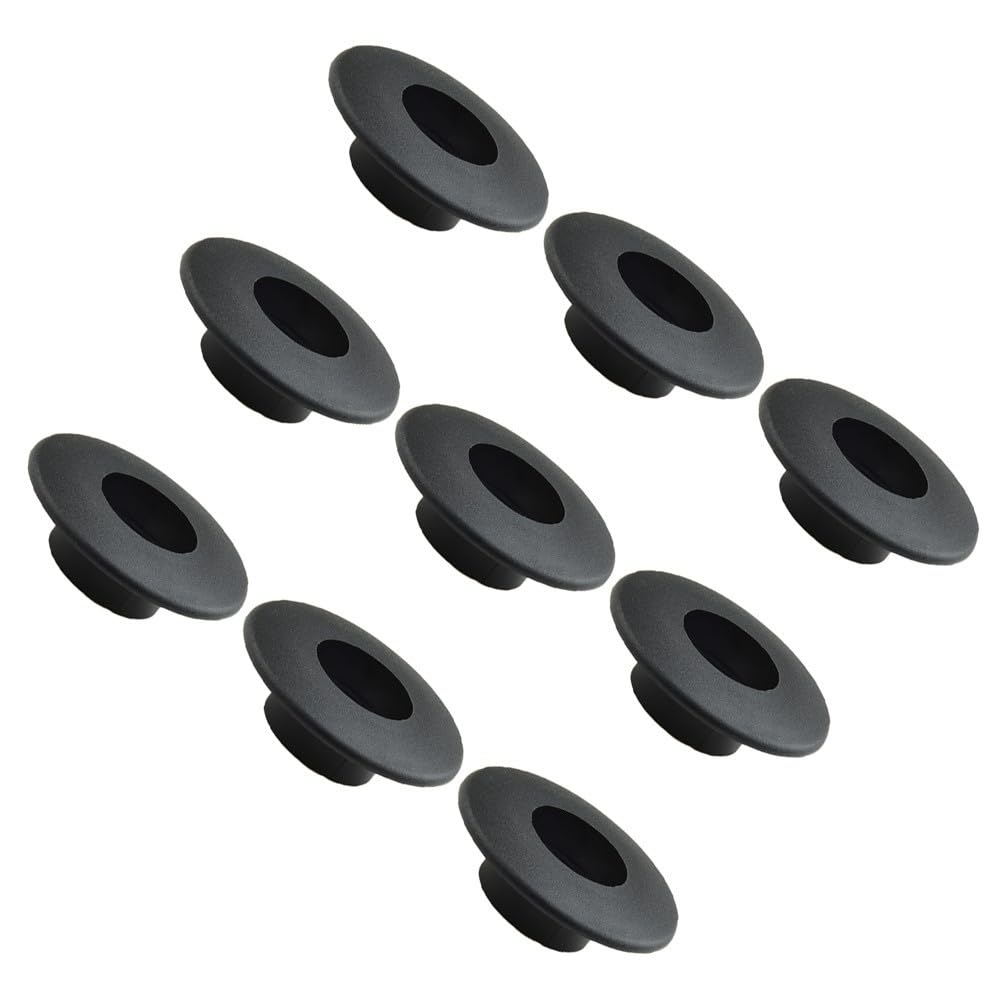 Lot de 10 bagues de rechange de 16 mm pour roulement de baby-foot, pour tige standard de 1,6 cm, en plastique noir