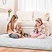Jelymark Super Soft Shaggy Rug for Bedroom, 4x5.9 Feet Fluffy Carpet for Living Room, Fuzzy Indoor Plush Area Rug for Home Decor, Furry Floor Rugs for Dorm, Kids Nursery Rug for Girls, Cream White