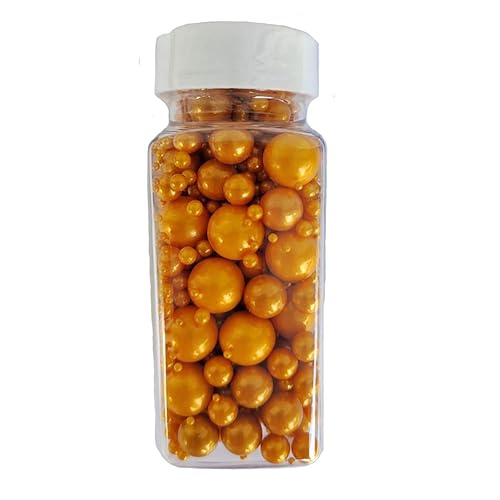 Miniatura 10 de Eastron Gránulos comestibles de azúcar de perlas rosadas, tamaño mezclado, decoración de pasteles, decoración de cupcakes, decoración de galletas,